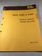 Fiat Allis FG75, FG85, FG95 Graders Engine Service Manual (8365 Engine)
