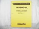 KOMATSU WA600-1 OPERATION AND MAINTENANCE MANUAL A10391-UP
