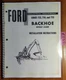 Ford 723 750 753 Backhoe Without Loader Installation Instructions Manual 10/66