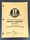 I&T Massey Ferguson Shop Manual Tractor Brochure IT MF25-MF130