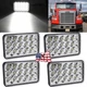 DOT 4PC 4x6 LED Headlights for Kenworth T400 T600 T800 W900B W900L Peterbilt