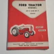 Ford 601D 801D Series Diesel Tractor Owner's Manual 1958 SE6970