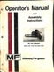 Massey Ferguson MF 760 Combine Operator's Manual and Assembly Instructions