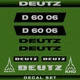 Replacement Decal Set compatible with Deutz D6006 Tractor &ndash; Aftermarket Stickers