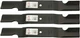3 Lawn Mower Blade Set for Grasshopper 3452 6052 9852 52" Deck Bush Hog ES2052
