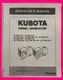 Diesel Generator Operators Maintenance Manual Kubota GL6000 GL7000 GL9000 Gl1100
