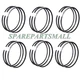 6Set STD Piston Ring Set Fit For Komatsu S6D155 Engine