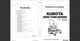 Kubota Zero Turn Mower models ZG222A-AU & ZG227A-AU Maintenance and Owner manual