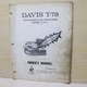 CASE DAVIS T-78 A Trencher Parts Manual Owner Operator maintenance book list 78A