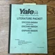 Yale ERC 030-040AH 040-065GH 060DH OPERATION MAINTENANCE MANUAL FORK LIFT TRUCK
