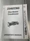 Unsealed 2340/2360 Disc Mower Conditioner Gehl Operator's Manual No. 906671 @B5