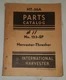 International Harvester Vintage Parts Catalog No. 123-SP Harvester-Thresher 1949