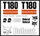 DECAL KIT for Bobcat skidsteer T180 track loader decals Stickers .