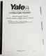 YALE Literature Packet C295/E861, Guide Maintenance and Diagrams 2019 Book