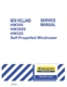New Holland HW305, HW305S, HW325 Self Propelled Windrower Service Manual Repair