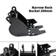 🚀Mini Excavator Attachment Narrow Rock Bucket 200mm Trenching Buckets 2-Teeth