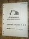 MITSUBISHI MS450-8 FACTORY CONTROL VALVES A & B  WORK SHOP MANUAL SERVICE