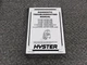 Hyster K160 J30XNT J35XNT J40XNT Forklift Diagnostic Service Repair Shop Manual
