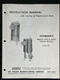 Hobart 6430 6430T Potato Peelers Instruction Manual Replacement Parts Catalog