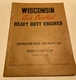 Vintage Wisconsin Air Cooled Heavy Duty Engine Manual Parts List Model S10D S12D
