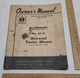McCORMICK No 27-V Universal Tractor Mower - OWNER's MANUAL - listing #8137