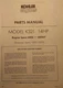 Kohler K321 Gasoline 14 h.p. Engine Motor Master Parts (2 Manuals) Tractor