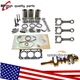 for Kubota D1105 Engine B2630HSD B2620HSD Overhaul Rebuild Kit+3X rod+crankshaft