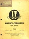 Massey-Ferguson Model 16 Pacer Shop Service Manual MH-6A Implement & Tractor