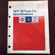 1977-78 Tune-Up Specifications SD-100A AC Delco GM Buick Cadillac Pontiac Fiesta