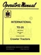 INTERNATIONAL TD-25 Crawler Gear Torqu Operators Manual