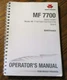 Massey Ferguson 7719 7720 7722 7724 7726 Dyna-6 Tractor MAINTENANCE Op Manual