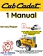 CUB CADET INTERNATIONAL 1000 LAWNMOWER SERVICE REPAIR SHOP MANUAL PDF USB