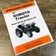 Kubota B6100 B6100E B7100 Tractor Operators Manual Owners Book Maintenance