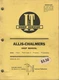 I&T ALLIS-CHALMERS Model D-21 D-21 Series II Two-Ten AC-21 Tractor Shop Manual 