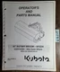 Kubota GF5226 47" Rotary Sweeper Broom SN 2020439- Owner Operator & Parts Manual