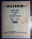Oliver 66 Super 66 660 Row Crop Standard Orchard Industrial Tractor Parts Manual