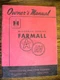 IH Farmall Mccormick International Super A Super AV Owners Manual
