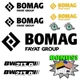 Fits Bomag BW213D Decal Kit Roller - Older Style - 7 YEAR 3M OUTDOOR Vinyl!
