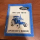 Ford TW-5 and TW-15 Tractors Operator&rsquo;s Manual