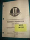 I & T SHOP MANUAL Covers Massey Ferguson MF25-MF130 TRS