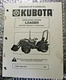 Kubota Operator's Manual B1630 B1640 B1640A Loader Form 70000-70257