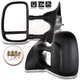 LH+RH Tow Telescoping Manual Side Mirrors For Ford F250-F550 Super Duty 1999-16