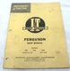 VINTAGE 1953 FERGUSON TE20 TO20 TO30 TRACTOR I &T SERVICE MANUAL