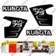 Fits Kubota SVL 75 CUSTOM BLACK Decal Kit Skid Steer  - 7 YEAR 3M VINYL!