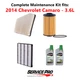 2014 Chevrolet Camaro 3.6L Complete Air, Oil & Cabin Filter Kit (5W-30)