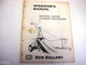 New Holland Models 601-611 Forage Harvesters  Manual