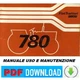 Fiat 780 - 780 DT Tractor Use Manual Maintenance Instruction Booklet ITALIAN