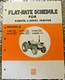 Kubota Flat Rate Schedule Manual L Series Tractor 2 & 4WD L185 L345 L355SS L305