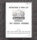 48 60 72 Hammer Knife Mower Operator & Parts List Manual Fits Mott 48 60 72