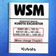 KUBOTA KX91-3S 101-3 KX121-3S 161-3S U35S U35-3S U45-3S WSM MIN CHANGE CH MANUAL